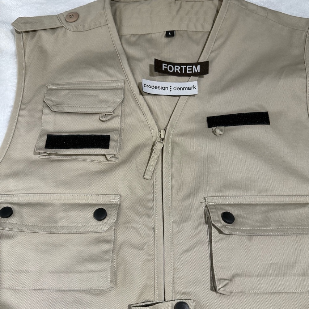 Fortem Utility Vest Prodesign Denmark Multi Pocket Workwear Size L - Picture 8 of 13